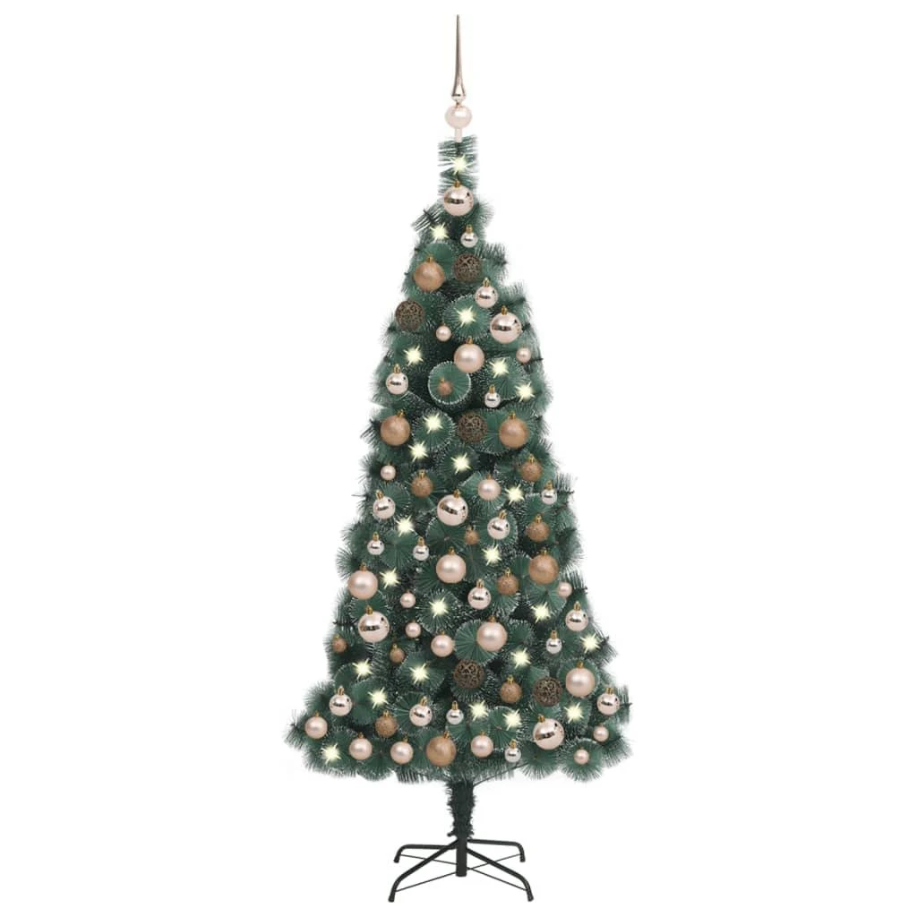 VIDAXL Künstlicher Weihnachtsbaum LEDs & Kugeln Grün 180 Cm PVC & PE 4 VIDAXL Künstlicher Weihnachtsbaum LEDs & Kugeln Grün 180 Cm PVC & PE – Bild 4