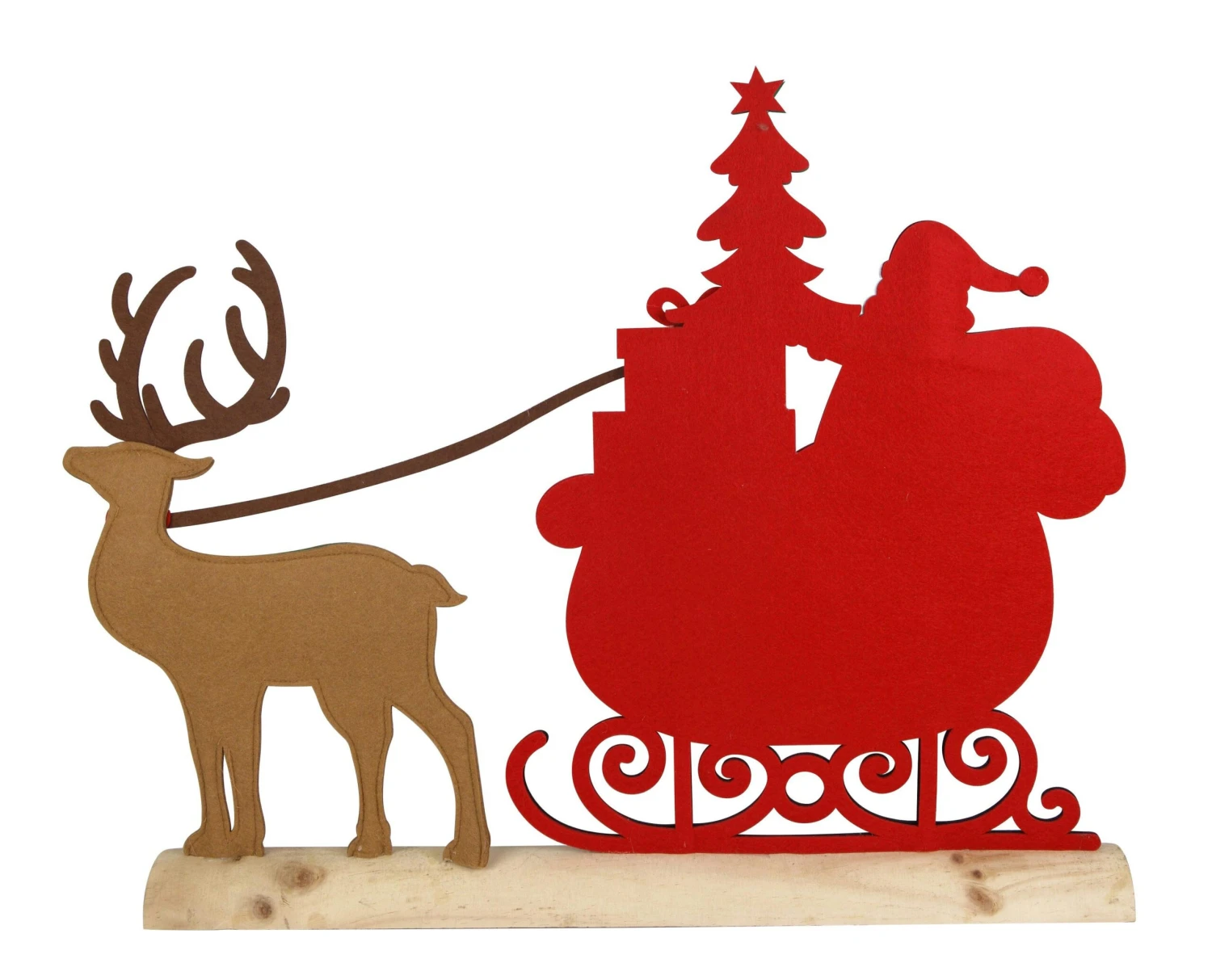 Tarrington House Deko-Schlitten, Filz, 68 X 7 X 57 Cm, Mit Holzsockel 7 Tarrington House Deko-Schlitten, Filz, 68 X 7 X 57 Cm, Mit Holzsockel – Bild 7