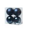 Christbaumkugel Weihnachtskugel Bruchfest Glänzend Matt Dunkelblau D: 10cm 4St.