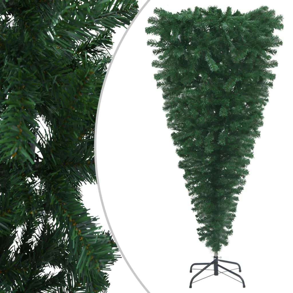 VIDAXL Künstlicher Weihnachtsbaum Kopfüber Mit LEDs & Kugeln 150 Cm 2 VIDAXL Künstlicher Weihnachtsbaum Kopfüber Mit LEDs & Kugeln 150 Cm – Bild 2