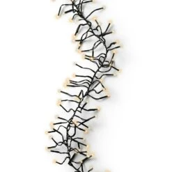 LED Büschellichterkette Cluster 768 LED Warmweiß Bernstein Timer 8 Funkt. 6m