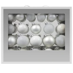 42er Weihnachtskugel-Set Ø5/5,5/6,5cm Glas Weiß/Silber -VIDAXL Store 7f57350f ed42 4d3a ae05 8774f78a2a08