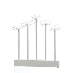Fensterleuchter Lilja 5flammig E10 Glühlampen Weihnachsbeleuchtung 25cm Weiß -VIDAXL Store 805203e1 fd19 4aa6 acaa 9a111275fac2 3