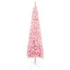 VIDAXL Weihnachtsbaum Schlank Mit LEDs Rosa 240 Cm