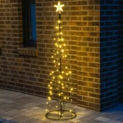 LED Lichterbaum Mit Stern Weihnachtsbaum 2,4m 150 LED Für Außen Garten Terrasse -VIDAXL Store 83ddfe5e 4931 48b5 94df 2998b0340de6