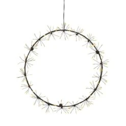 LED Lichtkranz Flower Fenster Türschmuck 270 Dew Drop LED D:30cm F.Innen Schwarz