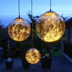 LED Kugelleuchte Deko Kugel Mit Drahtlichterkette Hängeleuchte D: 30cm Für Außen -VIDAXL Store 84a1025c 977b 4843 bef0 006880702875