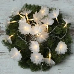 LED Lichterkette Blume 20 Leuchtende Fiberglas Blumen Trafo L: 3,72m Transparent -VIDAXL Store 84ff70cd e2c7 429d 9146 d7f1b897bf6a