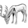 Deko Hirsch Groß, ästend, Aluminium (37 X 14 X 24 Cm)