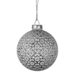12er Weihnachtskugel-Set Ø8cm Glas Weiß/Silber 4 Sorten Im Display -VIDAXL Store 853ff8e8 aa8b 490b ad8a 005626596e31