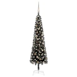 VIDAXL Schlanker Weihnachtsbaum Mit LEDs & Kugeln Golden 180 Cm -VIDAXL Store 881f2c2d 14d7 4f7a a5d2 a4ee82c124a0