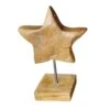 Teakholz-Stern Auf Fuß, 41 X 20 X 25 Cm, Braun