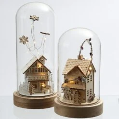 LED Deko In Glaskuppel Beleuchtet Weihnachtsmann Weihnachtsdeko H: 20cm Natur -VIDAXL Store 88bce74e 1a9a 4083 a46a 96006aa4ae50