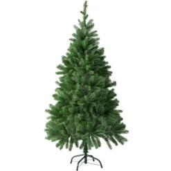 Tectake Künstlicher Weihnachtsbaum Naturgetreu Mit Metallständer - 140 Cm, 470 Spitzen Und Spritzguss-Nadeln Grün - 402819