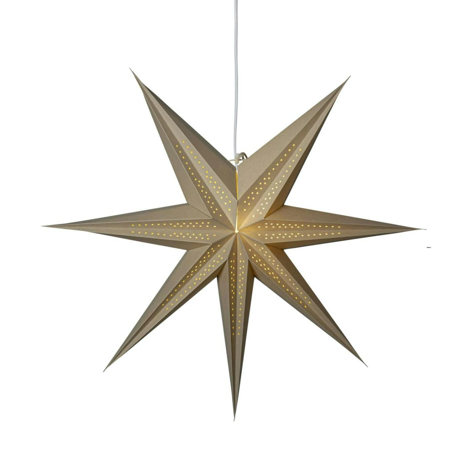 Papierstern Point Leuchtstern Weihnachtsstern Advent Faltstern Hängend 60cm Gold 4 Papierstern Point Leuchtstern Weihnachtsstern Advent Faltstern Hängend 60cm Gold – Bild 4