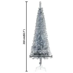 VIDAXL Weihnachtsbaum Schlank Mit LEDs Silbern 210 Cm 12 VIDAXL Weihnachtsbaum Schlank Mit LEDs Silbern 210 Cm -VIDAXL Store 89669952 d9a9 4534 be3e 950d6f9f46a4
