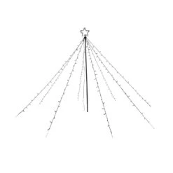 LED Lichterbaum Mit Stern Weihnachtsbaum 1,5m 200 LED Lichterpyramide Für Außen