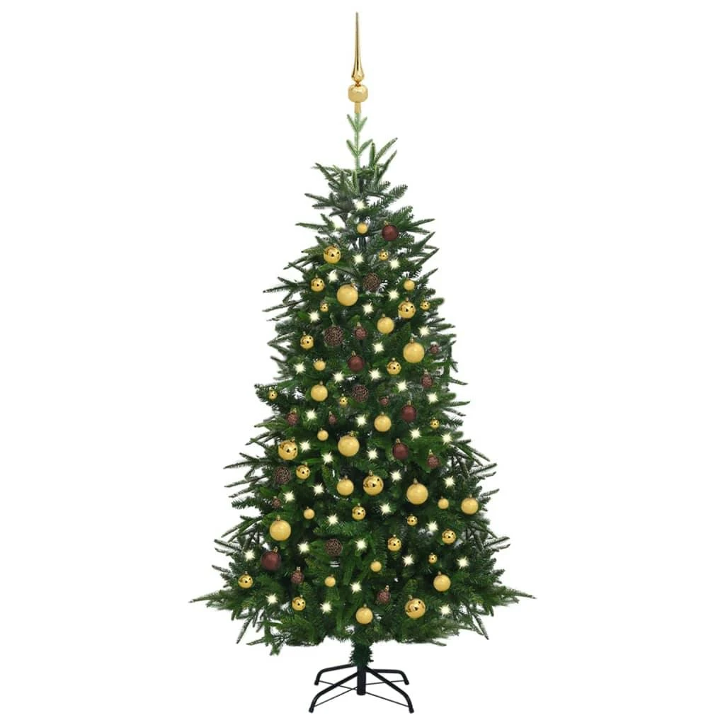 VIDAXL Künstlicher Weihnachtsbaum LEDs & Kugeln Grün 180 Cm PVC & PE 1 VIDAXL Künstlicher Weihnachtsbaum LEDs & Kugeln Grün 180 Cm PVC & PE