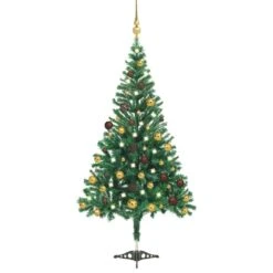 VIDAXL Künstlicher Halber Weihnachtsbaum Mit LEDs Schmuck Grün 180 Cm -VIDAXL Store 8ce07639 654c 41ab 9661 a3d9d2ba824d