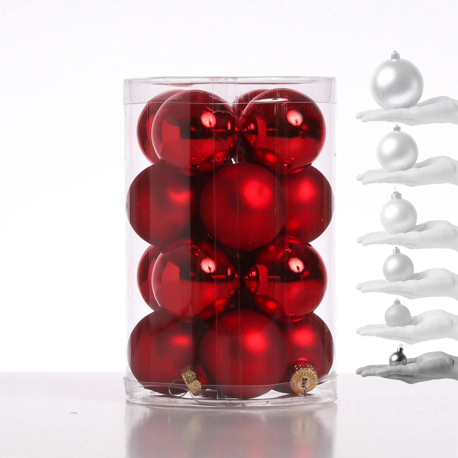 Christbaumkugel Weihnachtskugel Glas D: 3,5cm Glänzend Und Matt Rot 16er Set 7 Christbaumkugel Weihnachtskugel Glas D: 3,5cm Glänzend Und Matt Rot 16er Set – Bild 7