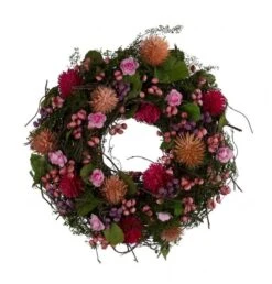 NEU Naturkranz Mit Zapfen Und Kugeln, Rot / Pink, Ø 25 Cm / Höhe: 8 Cm, "Germany", Handgefertigt -VIDAXL Store 97e81113 54fa 4256 abca 9393f18e74b0 5