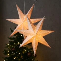Papierstern Luna Weihnachtsstern Faltstern Leuchtstern D: 70cm Inkl. Kabel Weiß -VIDAXL Store 9824f79a f5c3 4418 9e42 7bedc49c4d98