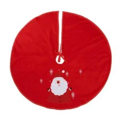 Weihnachtsbaumdecke Weihnachtsbaumteppich Tannenbaumdecke D: 90cm Filz Rot