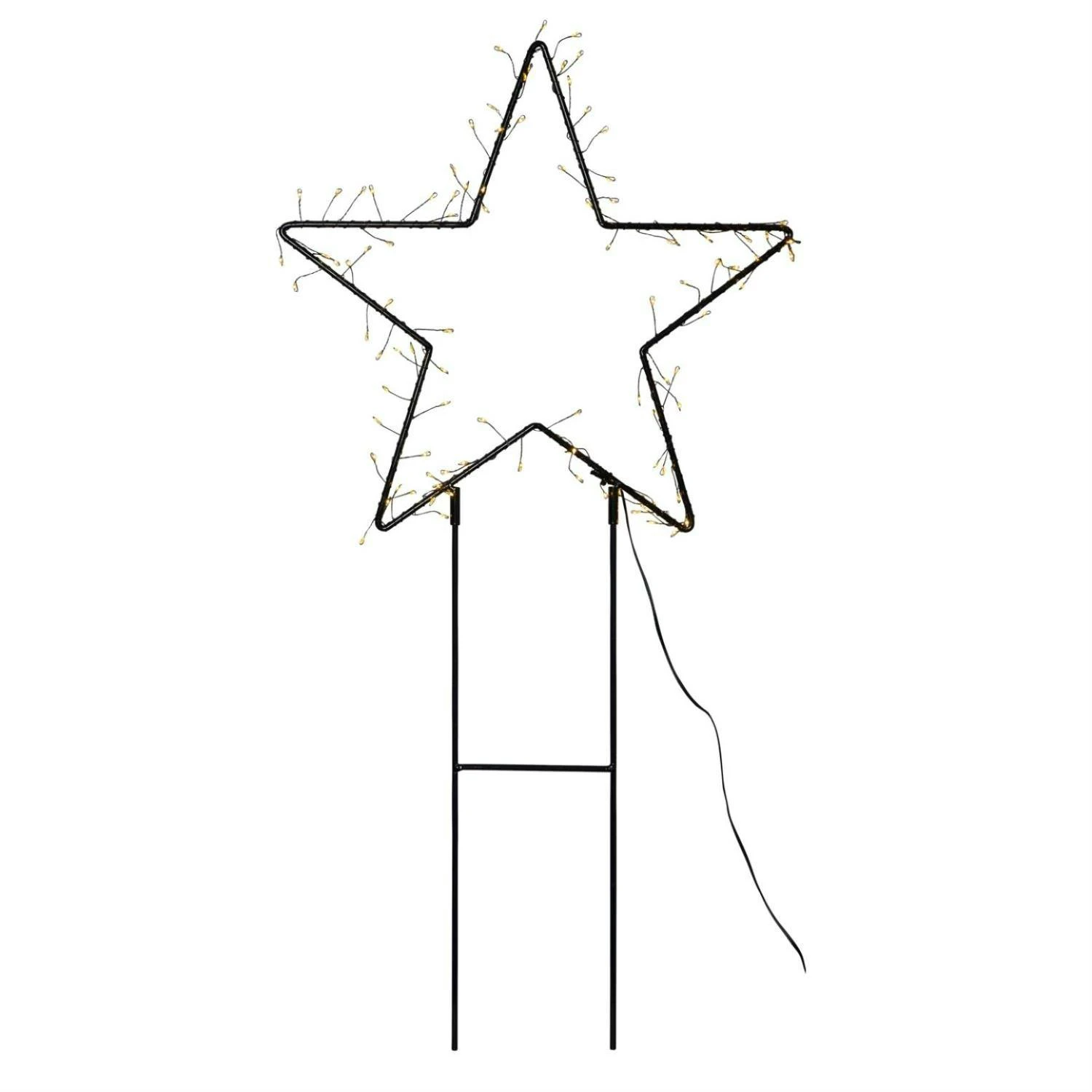 LED Gartenstecker Stern Leuchtstern Lichterstern H: 70cm Weihnachtsdeko F. Außen 5 LED Gartenstecker Stern Leuchtstern Lichterstern H: 70cm Weihnachtsdeko F. Außen – Bild 5