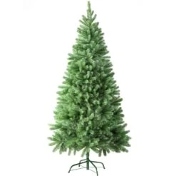 Tectake Künstlicher Weihnachtsbaum Naturgetreu Mit Metallständer - 180 Cm, 742 Spitzen Und Spritzguss-Nadeln Grün - 402823