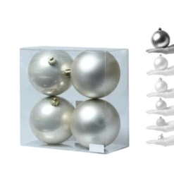 Christbaumkugel Weihnachtskugel Bruchfest Glänzend Matt Champagner D: 10cm 4St. -VIDAXL Store 9a9b6a08 9773 4659 abda ae181872fbbc