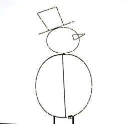 LED Gartenstecker Schneemann Silhouette 250LED H: 77cm Weihnachtsdeko Gartendeko