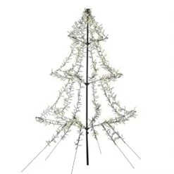 LED Leuchtbaum Weihnachtsbaum Dimmbar H: 2m Timer Aufklappbar Außen Vorgarten