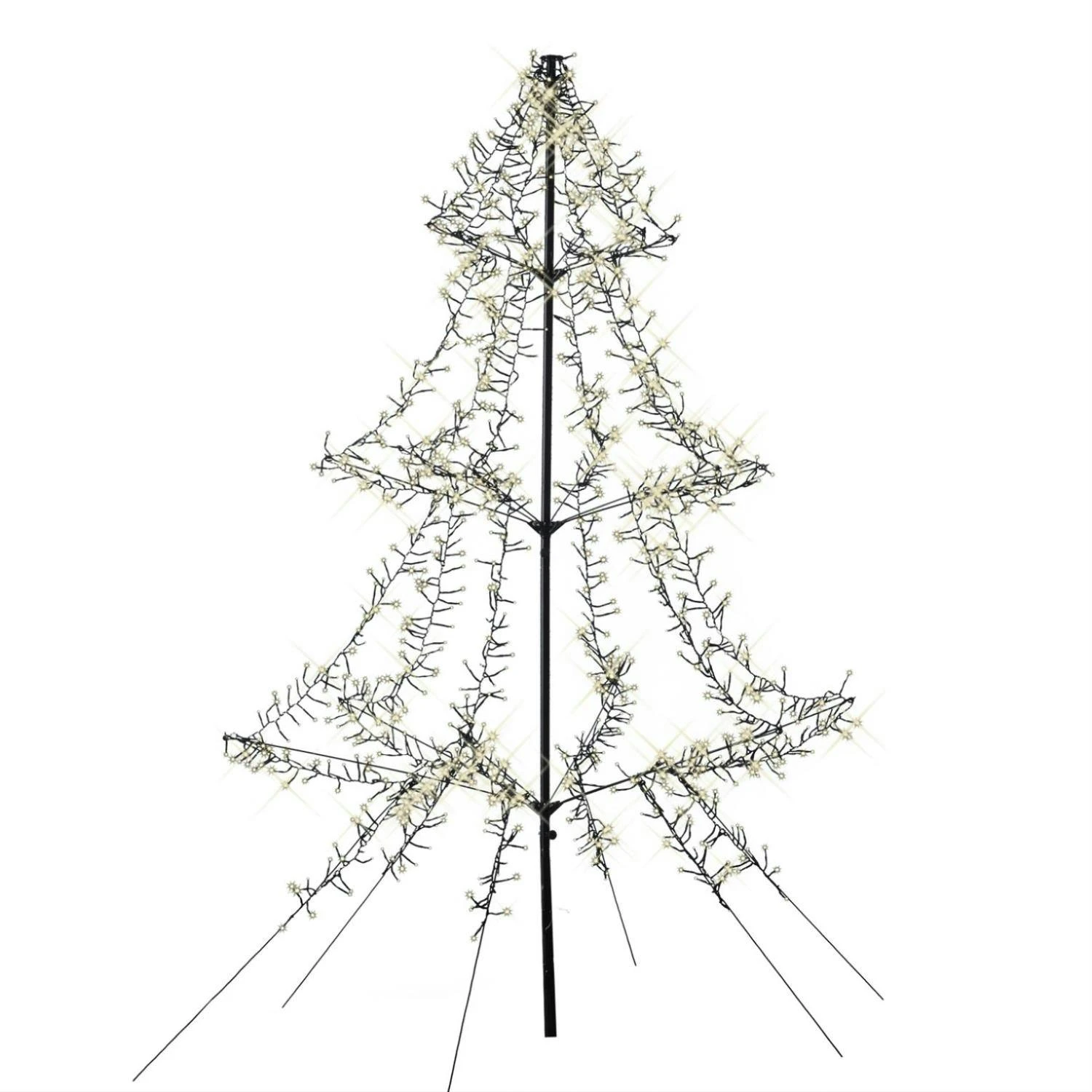LED Leuchtbaum Weihnachtsbaum Dimmbar H: 3m Timer Aufklappbar Außen Vorgarten 2 LED Leuchtbaum Weihnachtsbaum Dimmbar H: 3m Timer Aufklappbar Außen Vorgarten – Bild 2