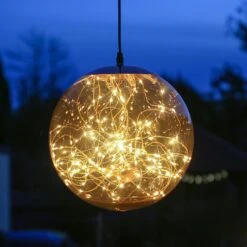 LED Kugelleuchte Deko Kugel Mit Drahtlichterkette Hängeleuchte D: 30cm Für Außen -VIDAXL Store a04fc79f 6958 4594 a576 acd36ceec553