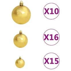 VIDAXL Künstlicher Weihnachtsbaum Mit LEDs Kugeln & Zapfen 210 Cm -VIDAXL Store a062ec1e d7f6 4e46 aee1 a1e324835908