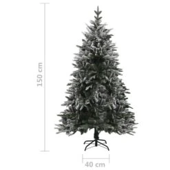 VIDAXL Künstlicher Weihnachtsbaum Mit Schnee Und LEDs 150 Cm PVC & PE -VIDAXL Store a0bf13c4 7e04 4937 94a4 4a33131c12e0