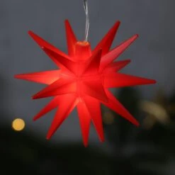 LED Lichterkette 3D Sterne Deko Für Außen Balkon 8 Mini Sterne Weterfest Rot -VIDAXL Store a4e658a0 9838 4894 b219 f882e4b86f16