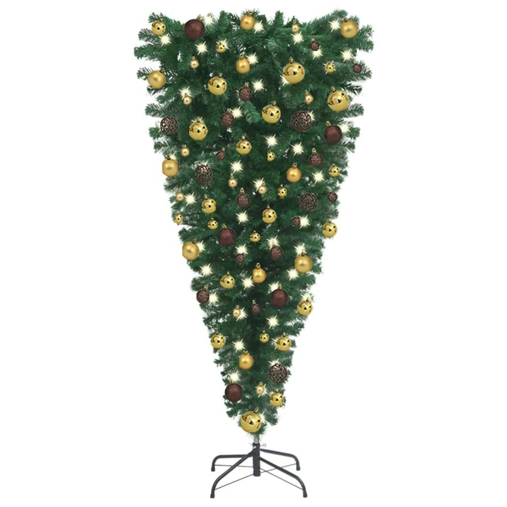 VIDAXL Künstlicher Weihnachtsbaum Kopfüber Mit LEDs Grün 180 Cm 3 VIDAXL Künstlicher Weihnachtsbaum Kopfüber Mit LEDs Grün 180 Cm – Bild 3