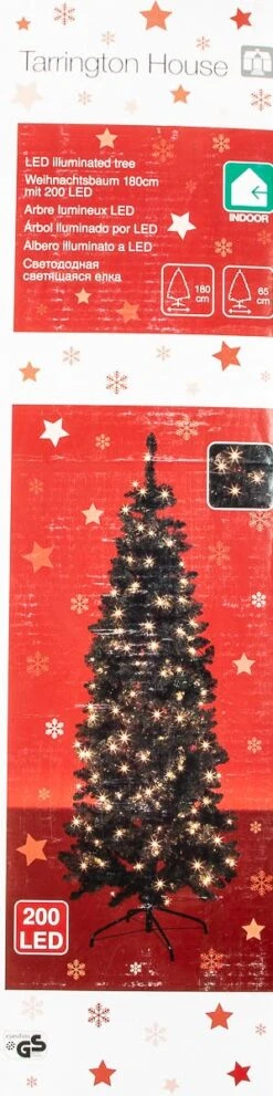 Tarrington House Künstlicher Weihnachtsbaum Slim, ø 65 X 180 Cm, 200 LED, 3.6 W, Mit Ständer, Platzsparend -VIDAXL Store a6f06ced 5a6a 467b a87d d635d728407b