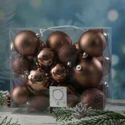 Christbaumkugel Weihnachtskugel Bruchfest Glänzend Matt Glitzernd Braun 26er -VIDAXL Store a7e2b42e 8f95 41d8 ac88 959a48226b9d