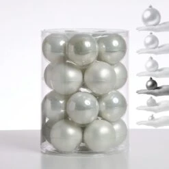 Christbaumkugel Weihnachtskugel Glas D: 6cm Glänzend Matt Weiß 20er Set -VIDAXL Store a89285dd 246b 4f03 b120 6015568c08e8
