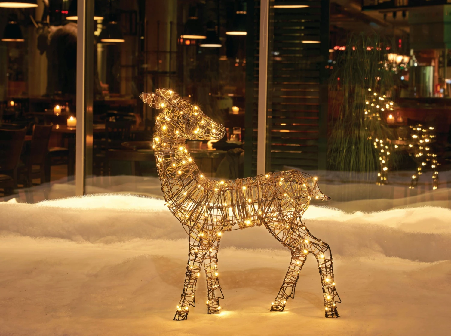 Tarrington House Rentier, Metall/ Polyrattan, 80 X 19 X 98 Cm, 140 LED, 3.6 W, Freistehend, Braun 6 Tarrington House Rentier, Metall/ Polyrattan, 80 X 19 X 98 Cm, 140 LED, 3.6 W, Freistehend, Braun – Bild 6