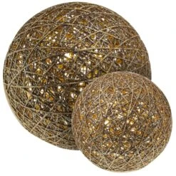 LED Dekokugel Papierkugel Glitzer D: 20cm Weihnachtsdeko Leuchtkugel Gold 2Stück -VIDAXL Store a98e2e3c f438 4bc5 8fc3 187d36eb8e6b 2