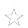 Stern, Dekohänger, Polyresin, Silber / Glitzer, 18 X 18 Cm