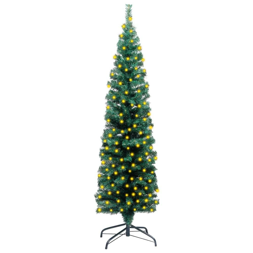VIDAXL Weihnachtsbaum Schlank Mit LEDs Rosa 120 Cm 7 VIDAXL Weihnachtsbaum Schlank Mit LEDs Rosa 120 Cm – Bild 7