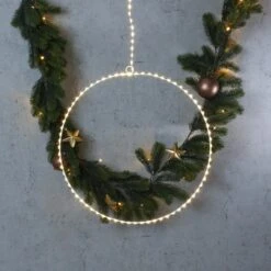 LED Ring Kreis Kranz Dekolicht Mit Drahtlichterkette 125LED D: 38cm Für Außen -VIDAXL Store ae8435ed 13f2 4ab3 8f10 c9fd5b9afa94