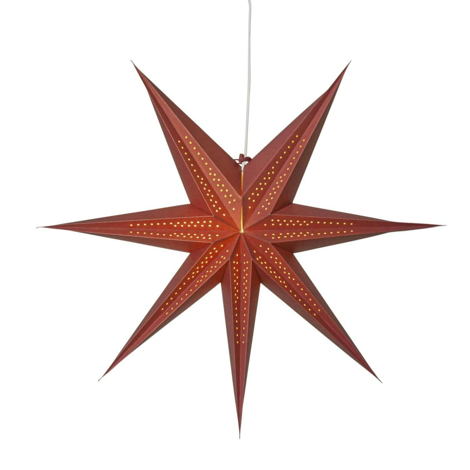 Papierstern Point Leuchtstern Weihnachtsstern Advent Faltstern Hängend 60cm Weiß 3 Papierstern Point Leuchtstern Weihnachtsstern Advent Faltstern Hängend 60cm Weiß – Bild 3