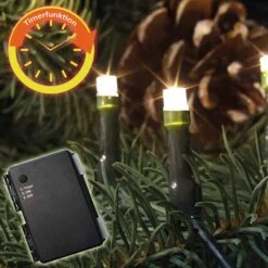 LED Lichterstern LIGHTY 12 Warmweiße LED Transparentes Kabel Batterie Timer -VIDAXL Store b404bd25 8026 467a 8dd1 a538b732538c