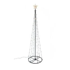 LED Lichterbaum Mit Stern Weihnachtsbaum 1,5m 200 LED Lichterpyramide Für Außen -VIDAXL Store b90b2a8c c881 4f90 90c7 1a1b759122cc 4