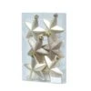 Baumkugeln Sterne Christbaumschmuck Bruchfest Glänzend Glitzernd Creme 6St.
